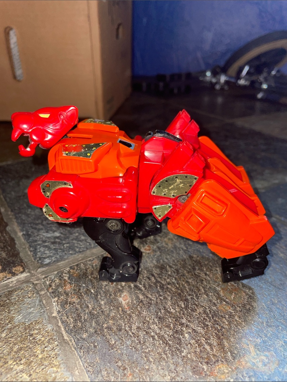 Red Mechanical Lion Action Figure Toy - Kids Playset
